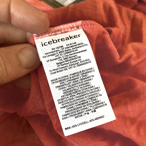 Icebreaker sphere II LS TEE Vibrant earth coral cool-lite wool Tencel NEW W M - Picture 6 of 8